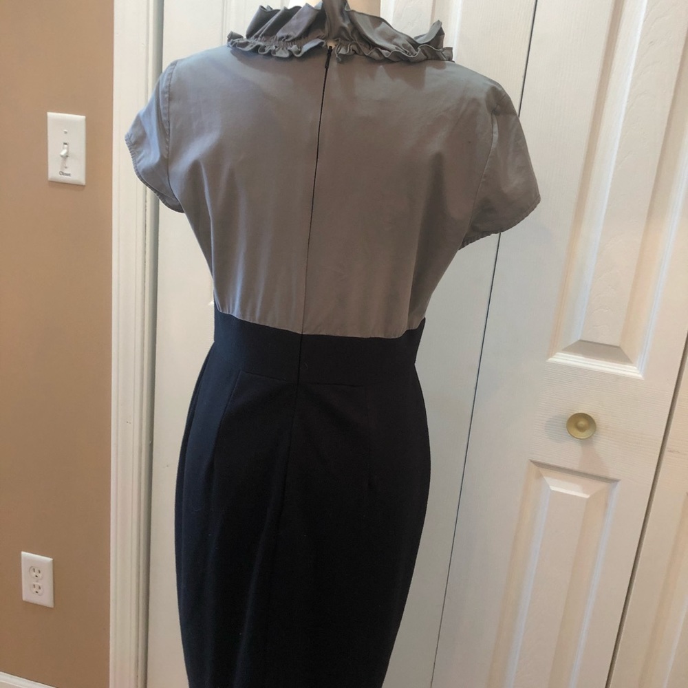 Beautiful Black/ Gray Ruffle Dress - Picture 5 of 7